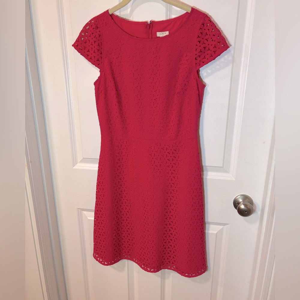 J. Crew Cap Sleeve Laser Cut Dress